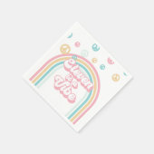 Eleven ist ein Vibe Retro Summer Rainbow Serviette (Ecke)