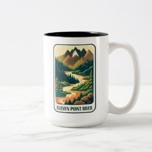 Eleven Point River Missouri Colors Zweifarbige Tasse