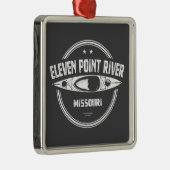 Eleven Point River Missouri Kayaking Ornament Aus Metall (Rechts)
