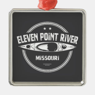 Eleven Point River Missouri Kayaking Ornament Aus Metall