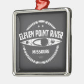 Eleven Point River Missouri Kayaking Ornament Aus Metall (Links)