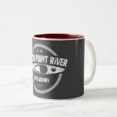 Eleven Point River Missouri Kayaking Zweifarbige Tasse (VorderseiteRechts)