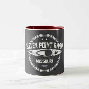 Eleven Point River Missouri Kayaking Zweifarbige Tasse