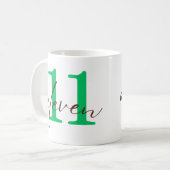 Eleventh 11 Year Anniversary with Personalization Kaffeetasse (Vorderseite Links)
