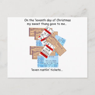 Eleventh Day Redneck Christmas Feiertagspostkarte