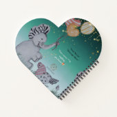 'Eleze' - Elephant Boganhues Print Spiral Notebook Notizblock (Rückseite)