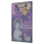 "Eleze Elephant & Polka Hen" Boganhues Abdeckung Klemmbrett (Links)