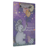 "Eleze Elephant & Polka Hen" Boganhues Abdeckung Klemmbrett (Rechts)