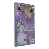 "Eleze Elephant & Polka Hen" Boganhues Abdeckung Mini Klemmbrett (Schrägansicht)