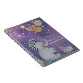 "Eleze Elephant & Polka Hen" Boganhues Abdeckung Notizblock (Rechte Seite)