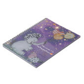 "Eleze Elephant & Polka Hen" Boganhues Abdeckung Notizblock (Linke Seite)