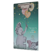 "Eleze Elephant & Polka Hen" Dreamy Notebook Cover Klemmbrett (Links)