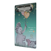 "Eleze Elephant & Polka Hen" Dreamy Notebook Cover Mini Klemmbrett (Gewinkelt2)