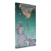 "Eleze Elephant & Polka Hen" Dreamy Notebook Cover Mini Klemmbrett (Schrägansicht)