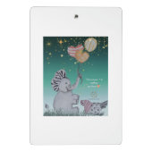 "Eleze Elephant & Polka Hen" Dreamy Notebook Cover Mini Klemmbrett (Rückseite)