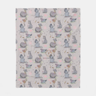 "Eleze Elephant & Polka Hen" Fleecedecke