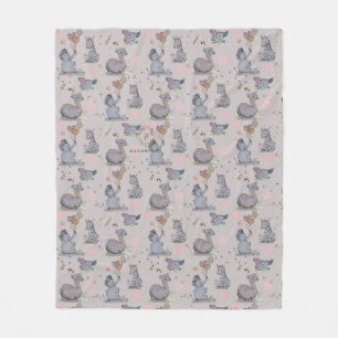 "Eleze Elephant & Polka Hen" Fleecedecke
