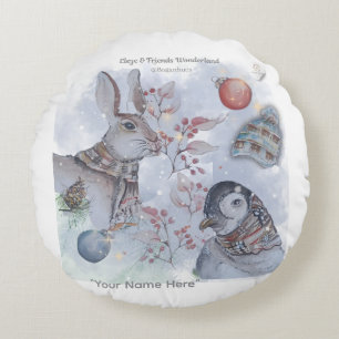 "Eleze & Friends Wonderland" Boganhues Rundes Kissen
