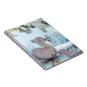 "Eleze style Lama with Polka Hen" Boganhuabdeckung Notizblock