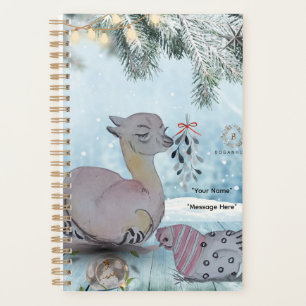 "Eleze style Lama with Polka Hen" Boganhuabdeckung Planer