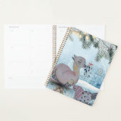 "Eleze style Lama with Polka Hen" Boganhuabdeckung Planer (Anzeige)