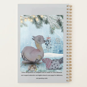 "Eleze style Lama with Polka Hen" Boganhuabdeckung Planer