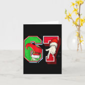 Elf 6 7 Christmas Santa Trendy Meme Six Seven Twee Karte (Gelbe Blume)