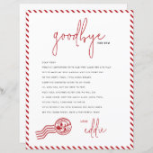 Elf-Abfahrtsbrief Auf Wiedersehen von Ihrem Elf-Hi (Vorne/Hinten)