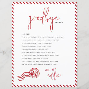 Elf-Abfahrtsbrief Auf Wiedersehen von Ihrem Elf-Hi