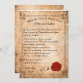 Elf Adoption Brief von Santa Einladung (Vorne/Hinten)