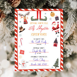 Elf-Adoption-Zertifikat Adoptierte ein Elf Weihnac