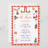 Elf-Adoption-Zertifikat Adoptierte ein Elf Weihnac Einladung (Vorderseite)