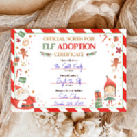 Elf-Adoption-Zertifikat Adoptierte ein Elf Weihnac
