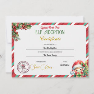 Elf-Adoptionsurkunde Einladung