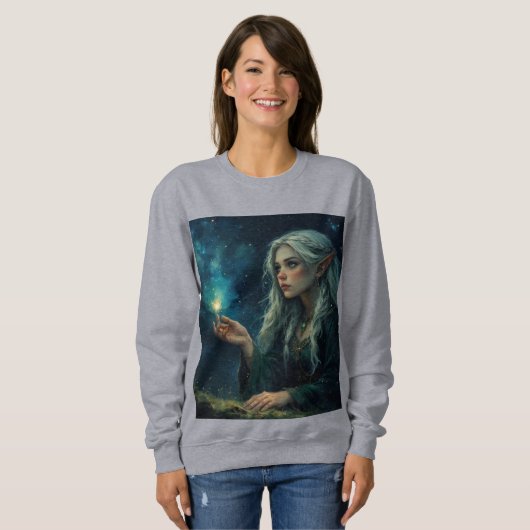 Elf Ancient Ireland Under the Night Sky Sweatshirt (Vorne ganz)