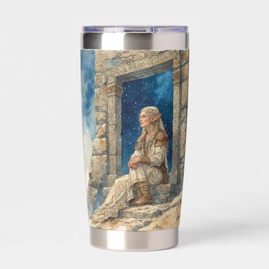 Elf Ancient Ireland With Sky, Tumbler Water Bottle Thermobecher (Vorderseite)
