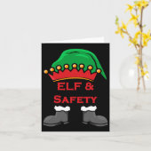 Elf And Safety, Funny Health & Safety Elf Long Karte (Gelbe Blume)