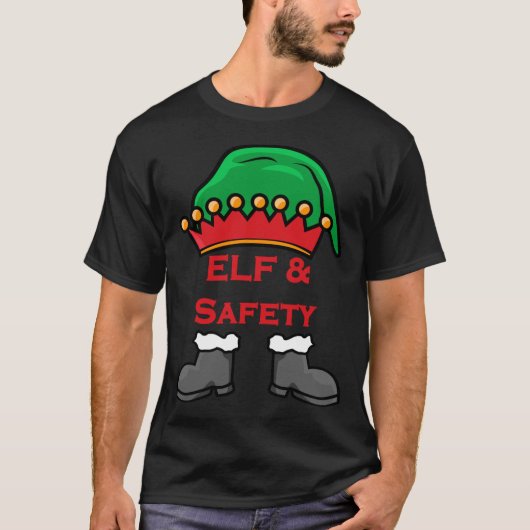Elf And Safety, Funny Health &amp; Safety Elf Long T-Shirt (Vorderseite)