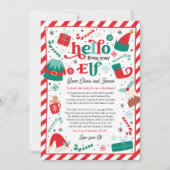 Elf Ankunft Brief Hallo aus Ihren Elf-Elf-Anmerkun Einladung (Vorderseite)