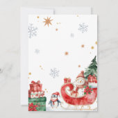 Elf Ankunft Weihnachten Ich bin zurück Letter Card Einladung (Rückseite)