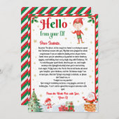 Elf Ankunftsbrief Hallo von deinem Elf Elf Notizen Einladung (Vorne/Hinten)