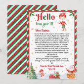Elf Ankunftsbrief Hallo von Ihrem Elf Elf Notizen  Einladung (Vorne/Hinten)