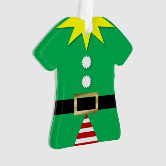 Elf Anzug Personalisiert Ornament (Vorderseite)