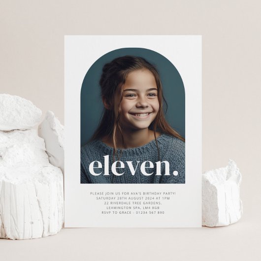 Elf Arched Foto zum Geburtstag Einladung