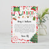 elf arrival letter - elf welcome letter einladung (Stehend Vorderseite)