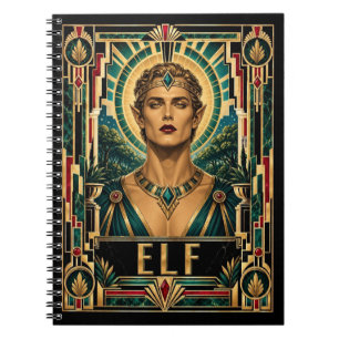 Elf, Art Deco Mythisch Notizblock