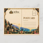 Elf, Art Deco Mythisch Postkarte (Rückseite)