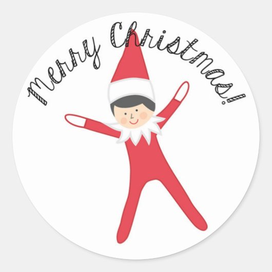 Elf auf dem Aufkleber (Vorderseite)