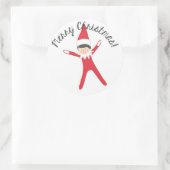 Elf auf dem Aufkleber (Tasche)
