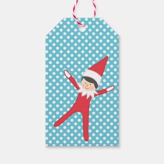 Elf auf der Geschenkmarke Geschenkanhänger (Vorderseite)